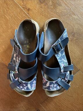 Birkenstock Papillio - Pisa style, blue floral